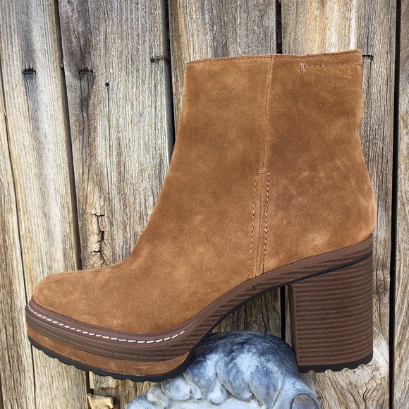 NWT Steve Madden Sloanne Platform Boot Suede Cognac 10 - Picture 1 of 16